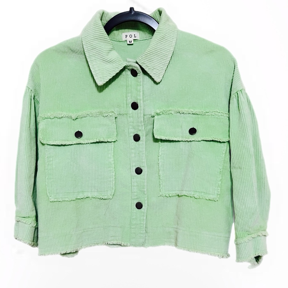 ❤️❤️SALE❤️❤️. POL| Green Corduroy Cropped Jacket M